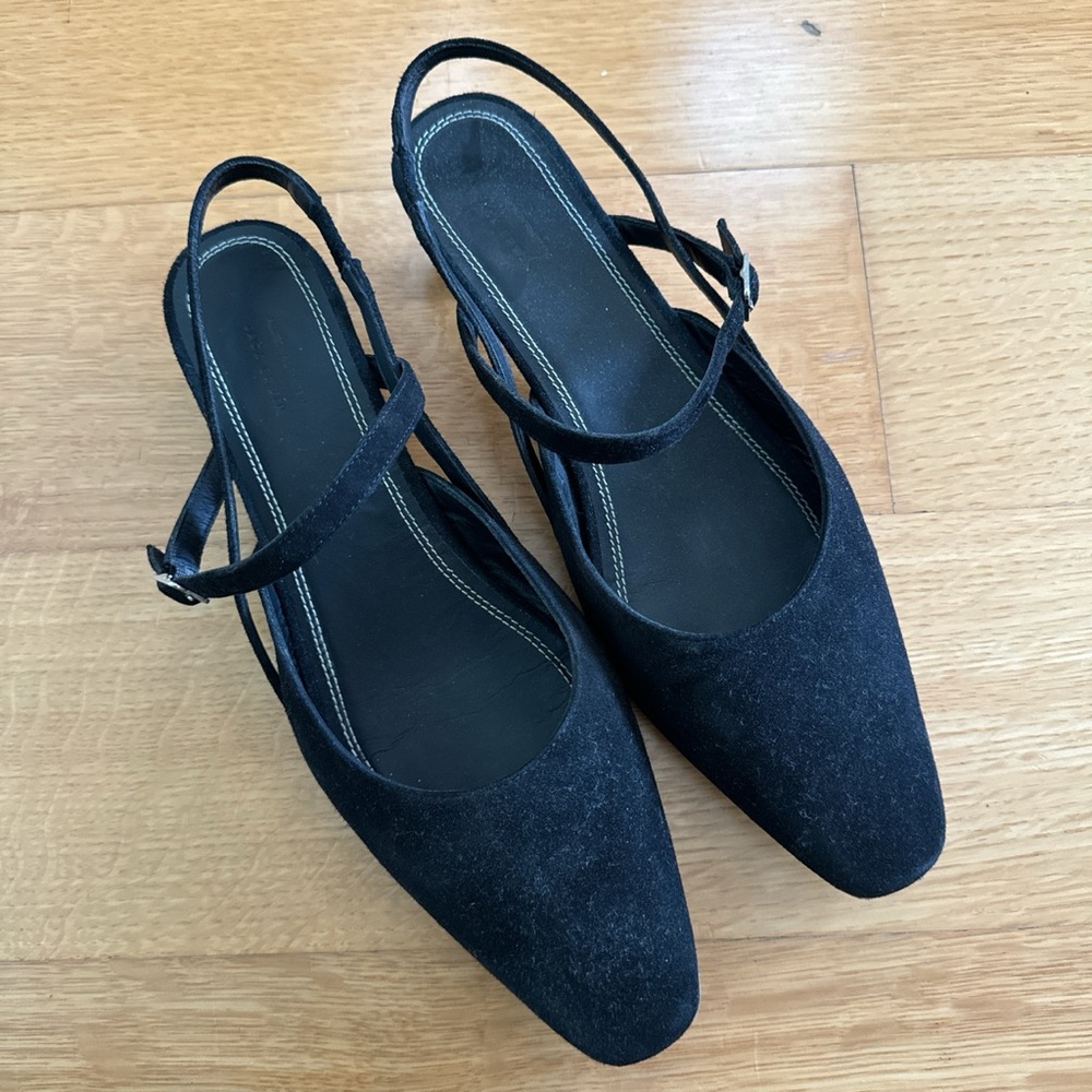 Allison Bornstein x Jack Erwin slingback kitten heel Black Size 9.5